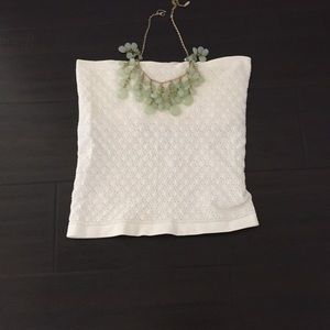 Cute cream colored textured tube top